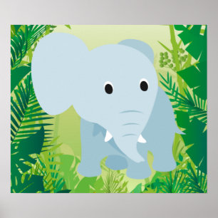 Poster Eléphant Bébé mignon