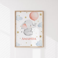 Éléphant de bébé personnalisé nom personnalisé
