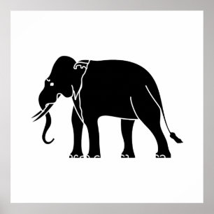 Poster Éléphant de Siamese