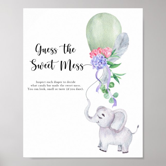 Poster Elephant - devinez le doux bordel (Devant)