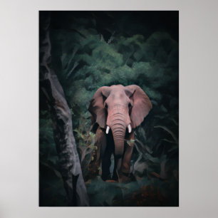 Poster Eléphant forestier africain