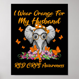 Poster Elephant Je Porte Orange Pour Mon Mari Rsd Crps Aw