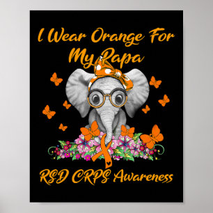 Poster Elephant Je Porte Orange Pour Mon Papa Rsd Crps La