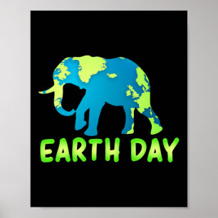 Poster Eléphant jour des terres Pour Enfants