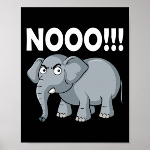 Poster Elephant Non ! Dites Non Et Sauvez L'Elephant Cons