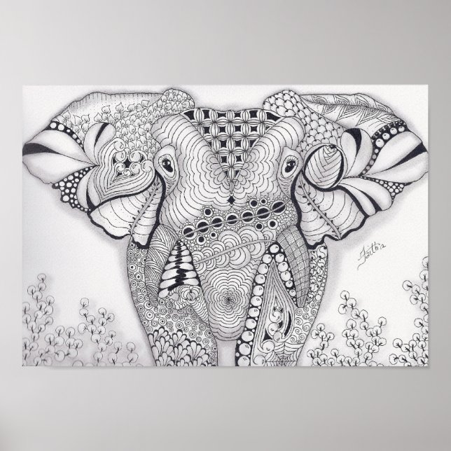 Poster Eléphant pleine taille (Devant)