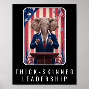 Poster Éléphant Républicain Dirigeant Amérique Politique