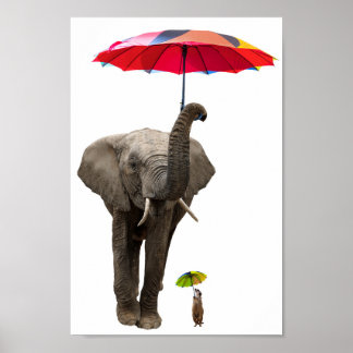 Poster Elephant & souris