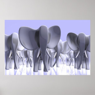 Poster Eléphants !