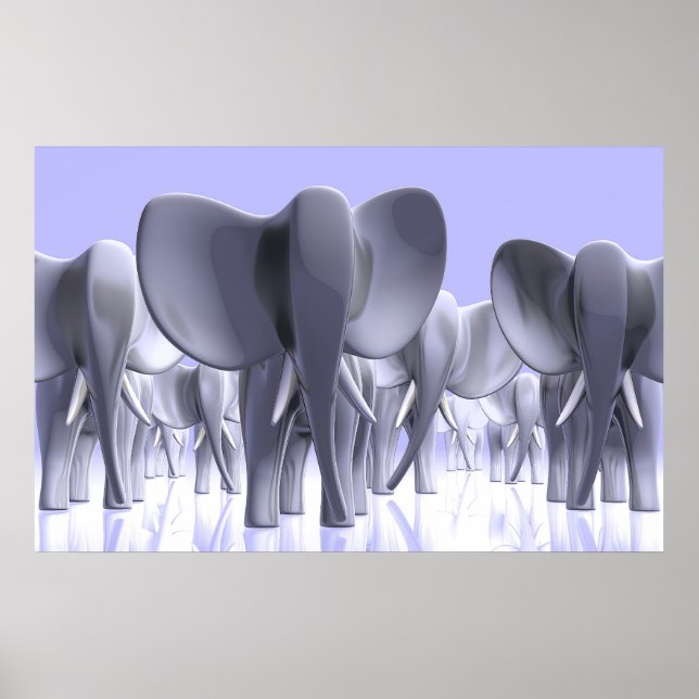 Poster Eléphants ! (Devant)