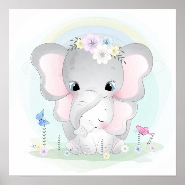 Poster Eléphants (Devant)