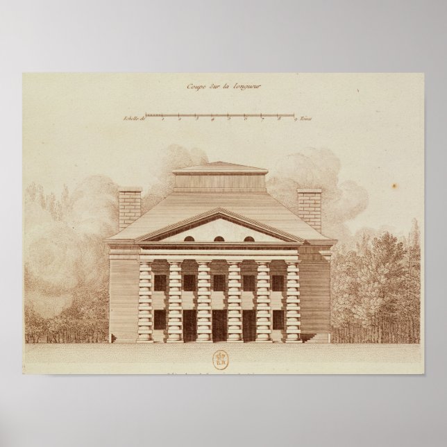 Poster Élévation de la maison du directeur du sel (Devant)