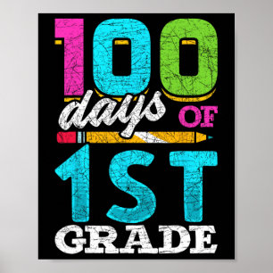 Poster Élève 100e Jour Cadeau 100 Jours D'École