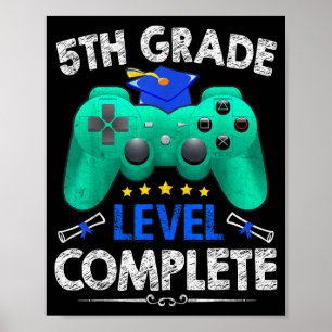 Poster élève de 5e année, gamer accompli, promotion 2025