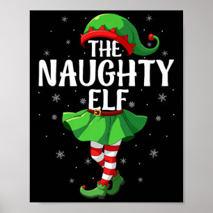 Poster Élève de Noël Naughty Elf Filles Femmes Elf Squad