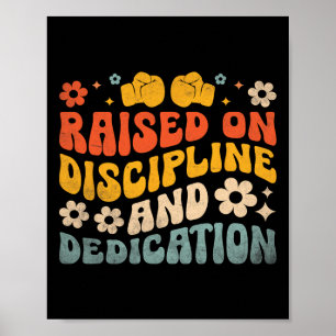 Poster Élevé Sur La Discipline Et Dédication Boxer Sports