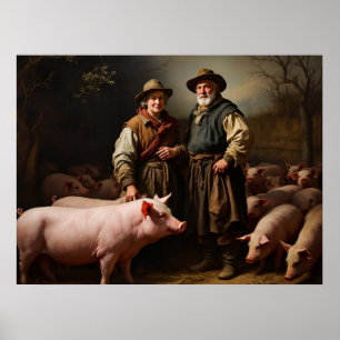 Poster Éleveurs de porcs