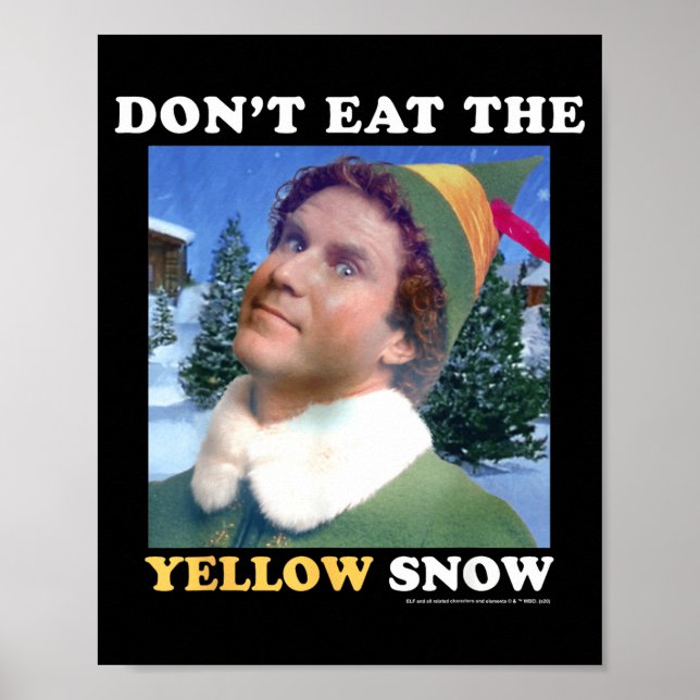 Poster Elf Don't Eat The Yellow Snow  (Devant)