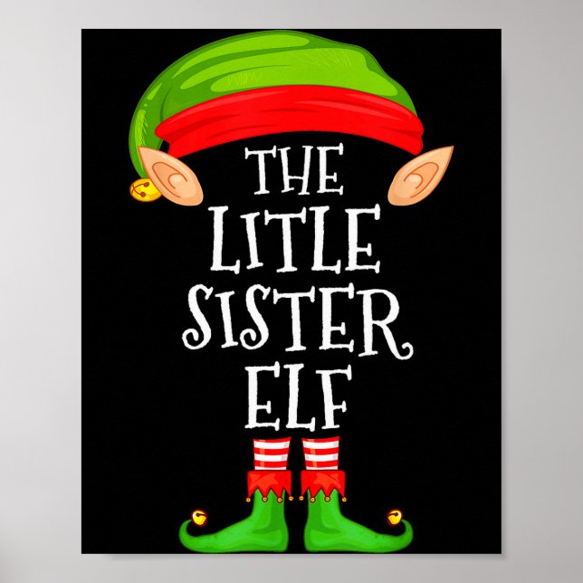 Poster Elf Family Christmas Little Sister Elf Sweater Mat (Devant)
