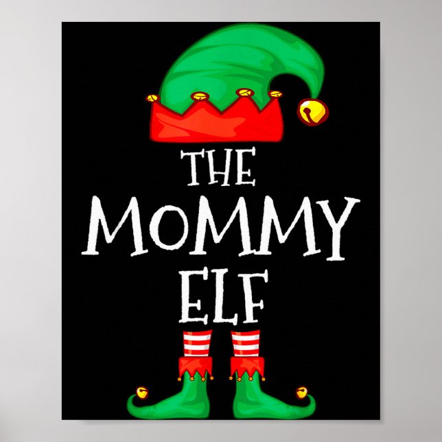 Poster Elf Family Christmas Mommy Mom Mother Mama Elf Swe (Devant)