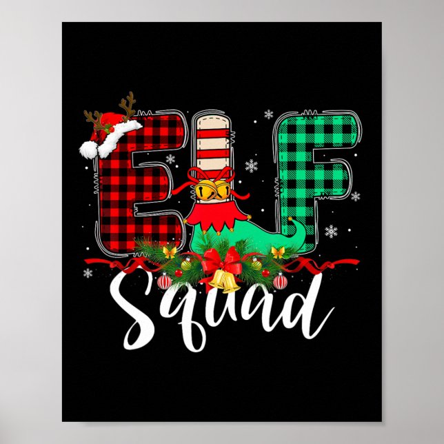 Poster Elf Squad Christmas Family Group Correspondance Pè (Devant)