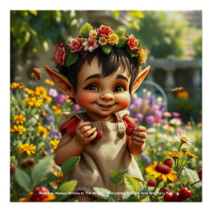 Poster Elf Strawberry