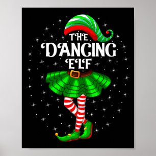 Poster Elfe dansant Noël Famille assortie Femmes Filles