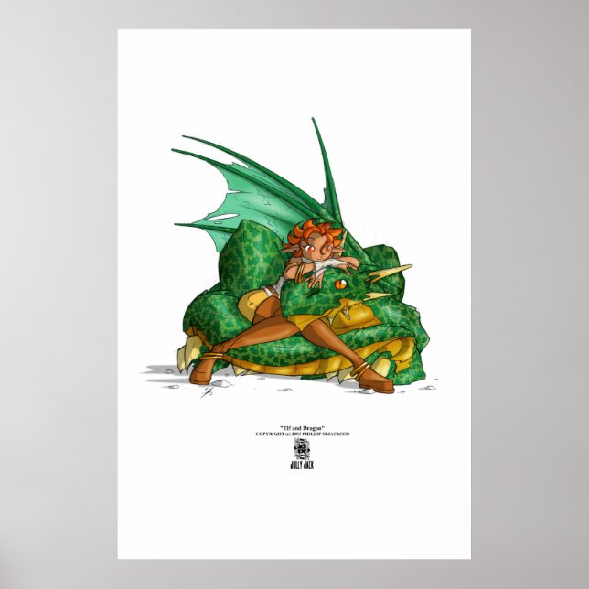 Poster Elfe et Dragon (Devant)