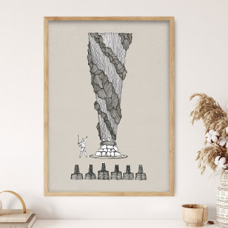 Poster Elijah on Mt. Carmel, Fire from Heaven, Wall Art, 