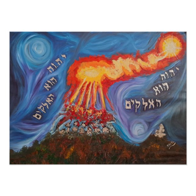 Póster Elijah und die Propheten Baals auf dem Berg Poster (Vorderseite)