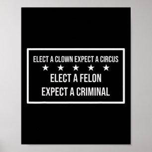 Poster Élisez un criminel, attendez un délinquant, élisez