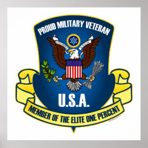 Poster Élite 1 % (bleu)