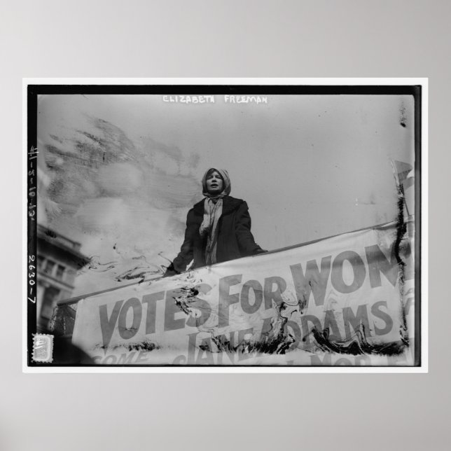 Poster Elizabeth Freeman vote pour les femmes (Devant)