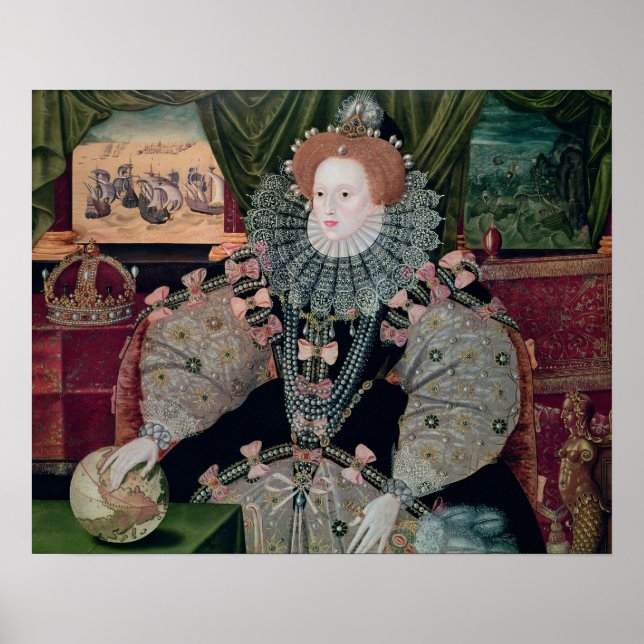 Poster Elizabeth I, Armada Portrait, c.1588 (Devant)