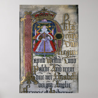 Poster Elizabeth I, Coram Rege Rolls