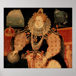 Poster Elizabeth I, portrait d'Armada, c.1588