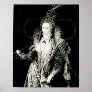 Poster Elizabeth I tiré par W.Derby et gravé par