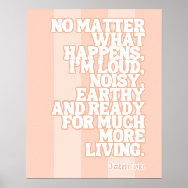 Poster Elizabeth Taylor Citations Motivationnelles (Devant)