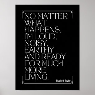 Poster Elizabeth Taylor Citations Motivationnelles