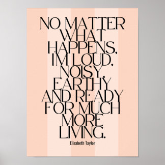 Poster Elizabeth Taylor Citations Motivationnelles