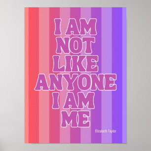 Poster Elizabeth Taylor Self Love Citation Inspirationnel