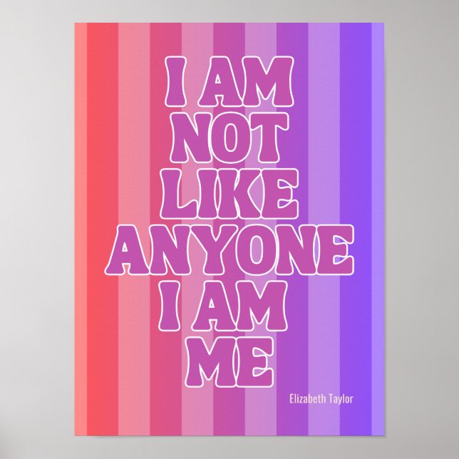 Poster Elizabeth Taylor Self Love Citation Inspirationnel (Devant)