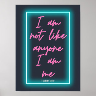 Poster Elizabeth Taylor Self Love Citation Inspirationnel