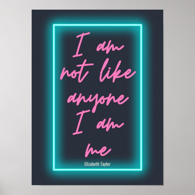 Poster Elizabeth Taylor Self Love Citation Inspirationnel (Devant)