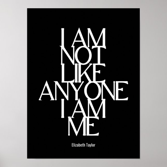 Poster Elizabeth Taylor Self Love Citation Inspirationnel (Devant)