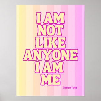 Poster Elizabeth Taylor Self Love Citation Inspirationnel