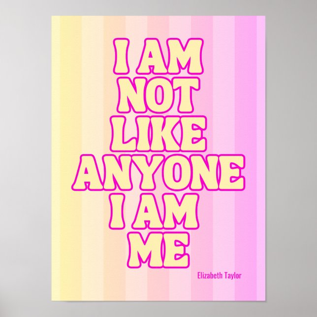 Poster Elizabeth Taylor Self Love Citation Inspirationnel (Devant)