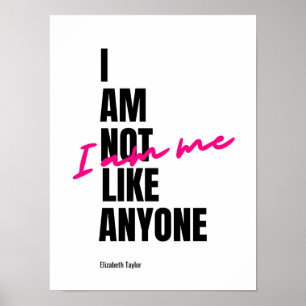 Poster Elizabeth Taylor Self Love Citation Inspirationnel