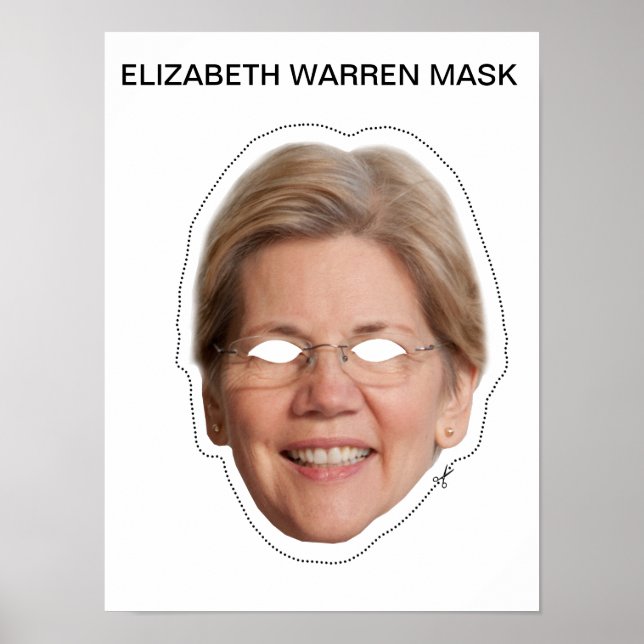 Poster Elizabeth Warren Mask (Devant)