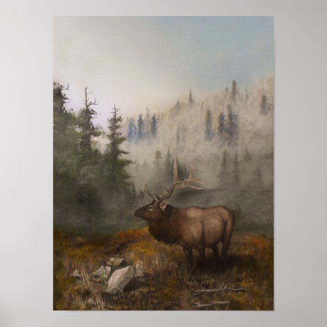 Poster elk 12x16 (Devant)